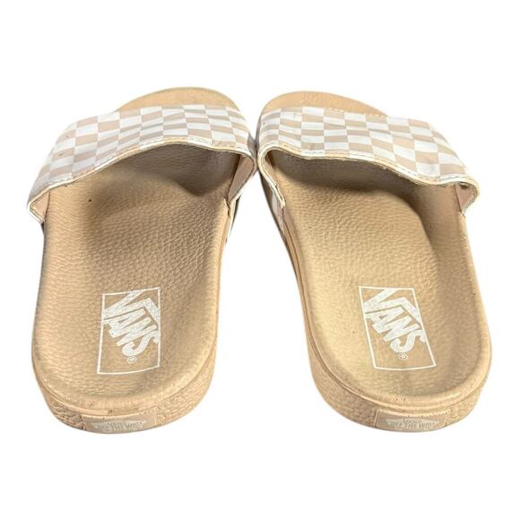Vans Women’s Checkerboard Slides Sandals Cream Beige Size 8 - Picture 6 of 9